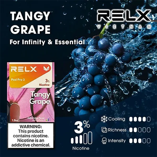 Relx 6代煙彈 葡萄風味|1.9Ml*3Pod|3%濃度 Relx 6代煙彈 葡萄風味|1.9ml*3Pod|3%濃度