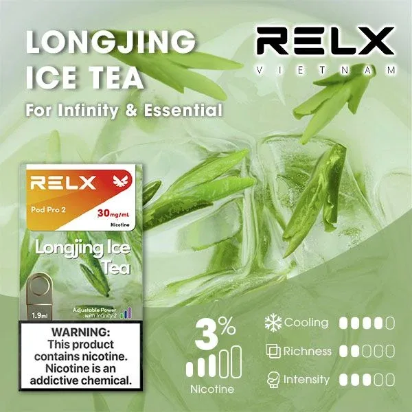 Relx 6代煙彈 龍井冰茶|1.9Ml*3Pod|3%濃度 Relx 6代煙彈 龍井冰茶|1.9ml*3Pod|3%濃度
